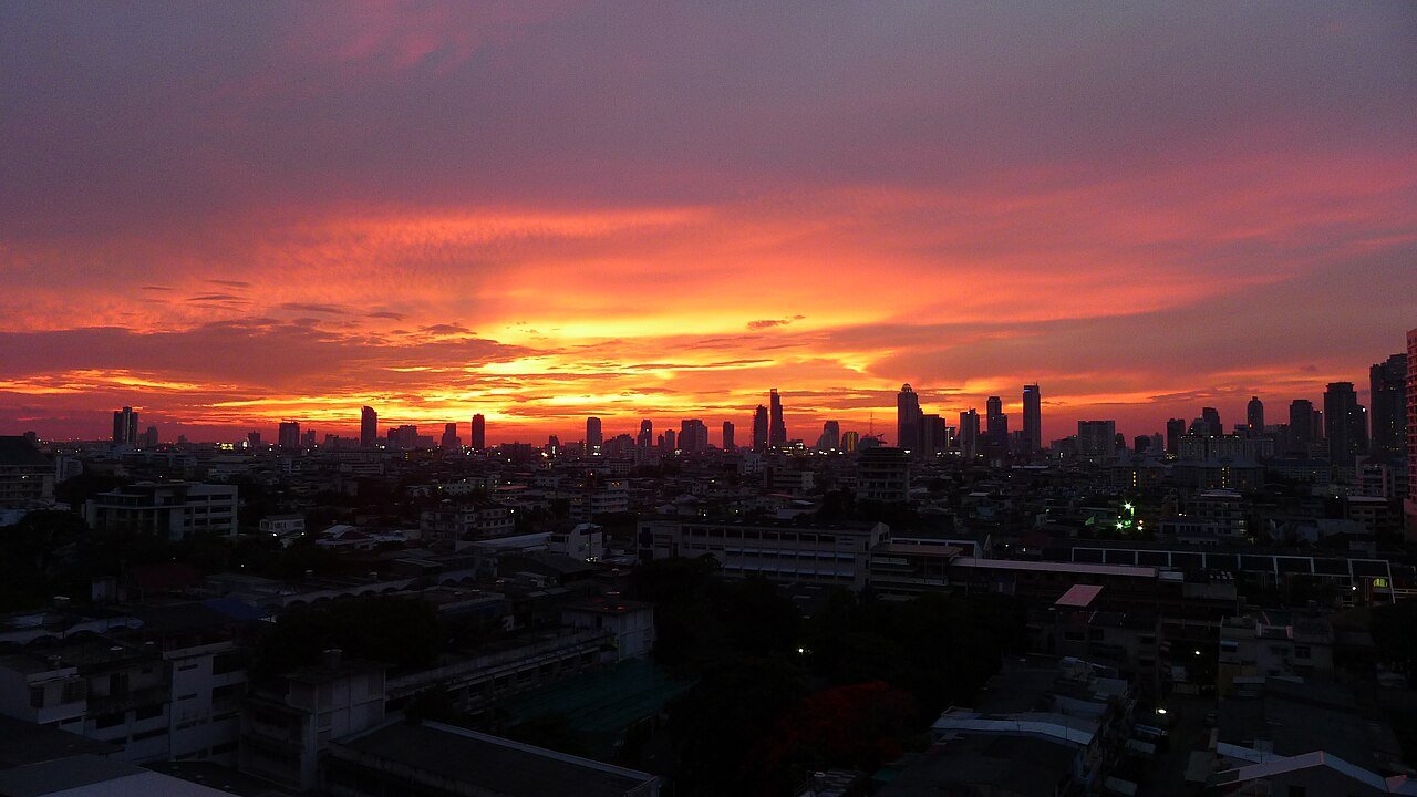 Bangkok city skyline — free Wikimedia Commons media