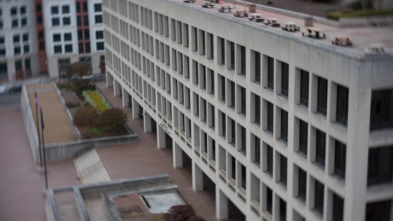Stand-in, not a photo of this event: a November 2017 file photo of the Frances Perkins Building, the U.S. Department of Labor headquarters in Washington, seen from above